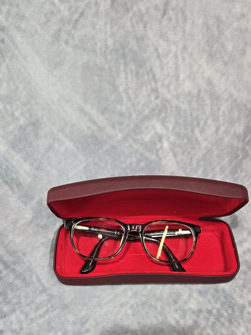 Ray-Ban Black Frame Kid's Glasses with Red Case
